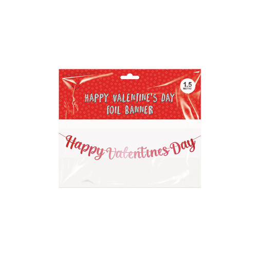 Happy Valentine's Day Foil Banner 1.5M