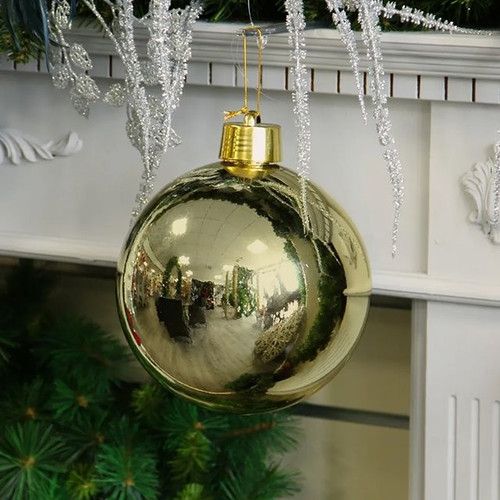 Gold Shiny Shatterproof Bauble 20cm x 1