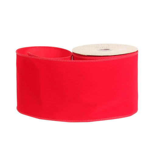 Red Velvet ribbon 100mm x 10yrds