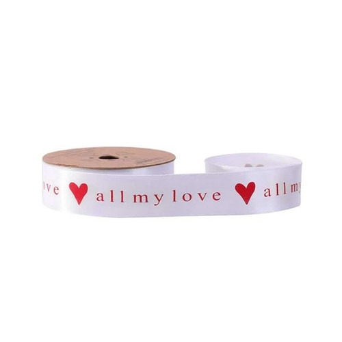 Satin Ribbon White All My Love