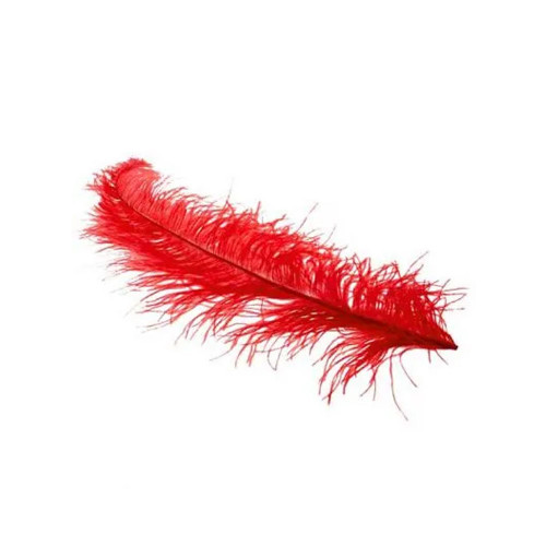 Red Ostrich Feathers (pk5)