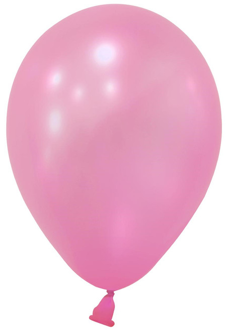 Pink Metallic Round Latex Shape Balloon - 5 inch - Pk 100 from Country Baskets
