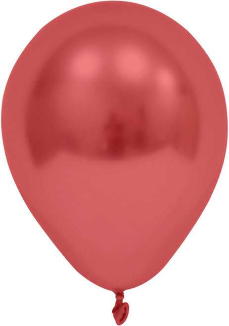 Red Chrome Round Shape Latex Balloon - 6 inch - Pk 50 from Country Baskets