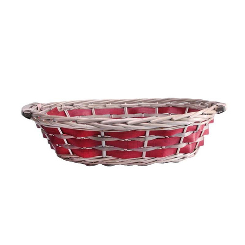 Oval  Red Two Tone  Tray  (30)  UNLINED