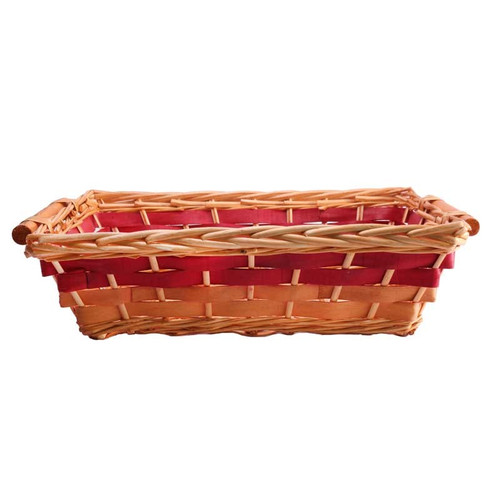 Rect Red Two Tone Tray with Handles