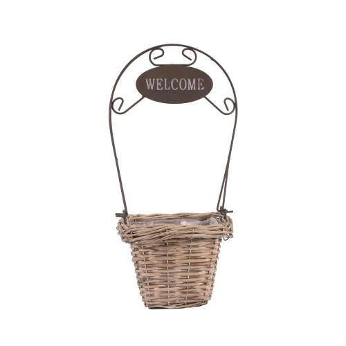 13cm Square Grey-wash Welcome Basket (84)