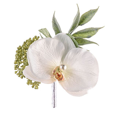 Pearl Wedding Orchid Corsage Ivory