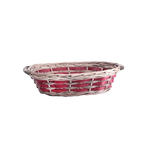 Oval  Red Two Tone  Tray