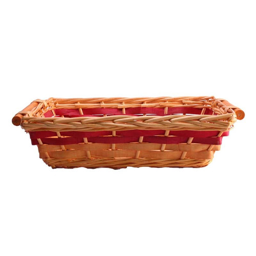 Rect Red Two Tone Tray W/Handles  (30)  UNLINED