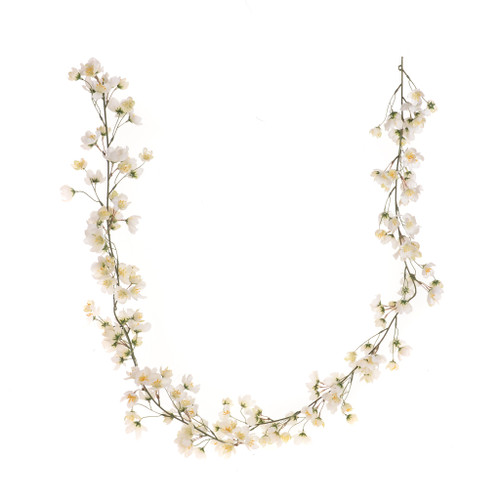 Artificial Cherry Blossom Garland Cream 180cm from Country Baskets