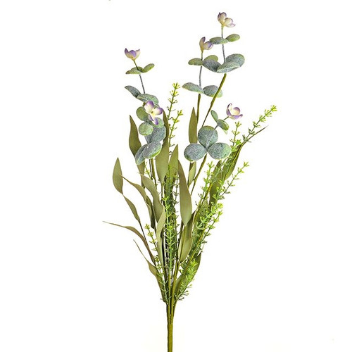 English Heath Flocked Flower Spray 53Cm