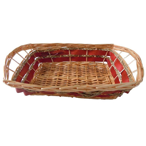 Rectangle Tray w/Red Detail (20) UNLINED from Country Baskets