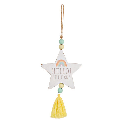 Petit Cheri MDF Star Plaque "Hello Little One"