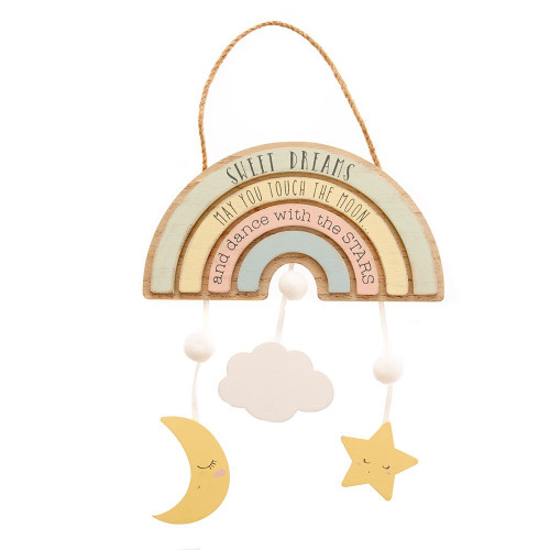 Petit Cheri Rainbow Hanging Plaque "Sweet Dreams"