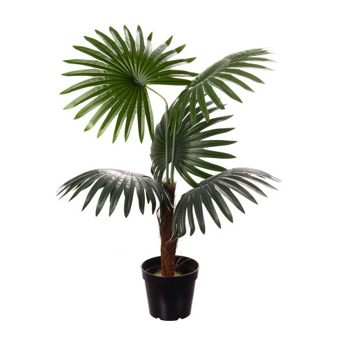 Artificial Potted Fan Palm Tree 88cm