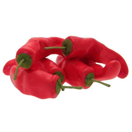 Red Chillies Pack Of 6 11.5cm from Country Baskets
