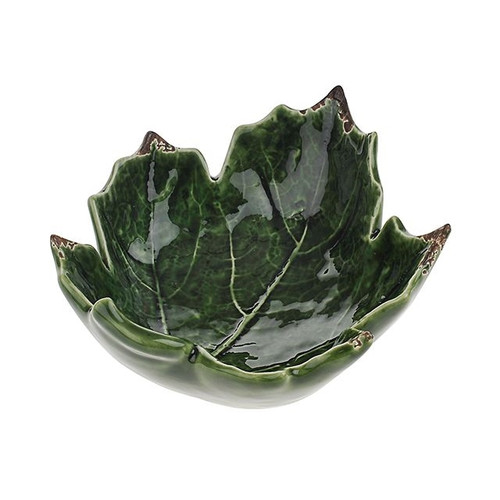 Autumnal Ceramic Leaf Green 15Cm