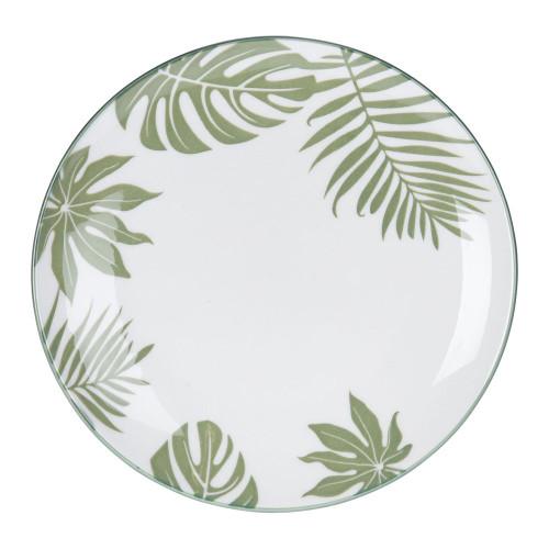 Plate Porcelain 19Cm Green Lea
