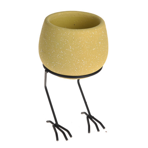 Birdie Plant pot Yellow 22cm