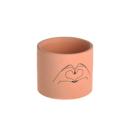 Peace and Love Heart Plant Pot 8.5cm
