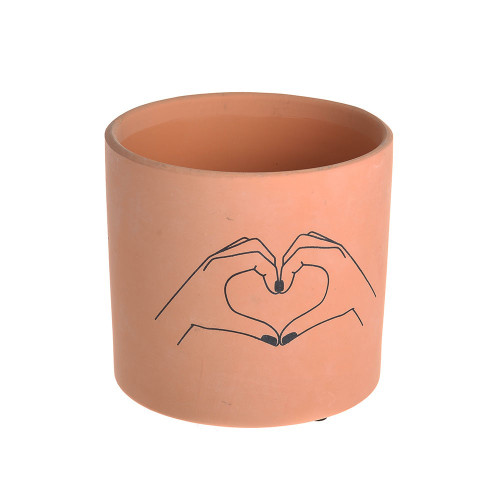 Peace and Love Heart Plant Pot 12.5cm