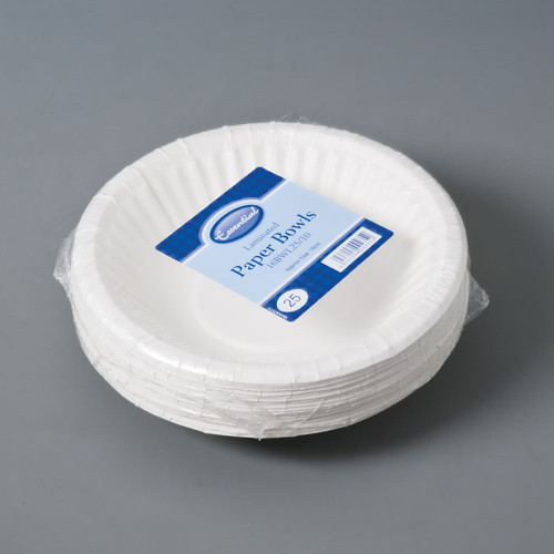 Laminated paper bowl White 16cm 002420