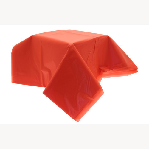 Red Rectangle Plastic Tablecover