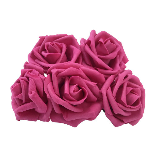 bunch, rose 5 heads hot pink