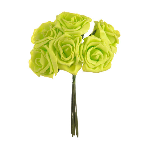 Foam Rose Georgia Lime 6 Head