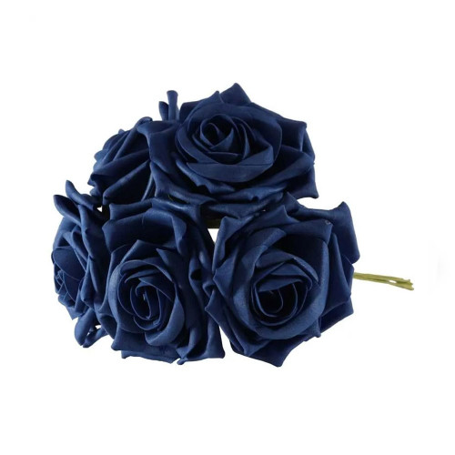 Foam Open Tea Rose Navy Blue X 5 from Country Baskets