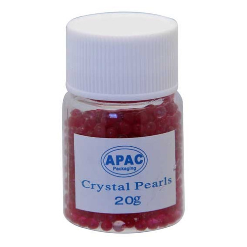 20g Pink Marble Effect Crystal Pearls in Jar (20/240)