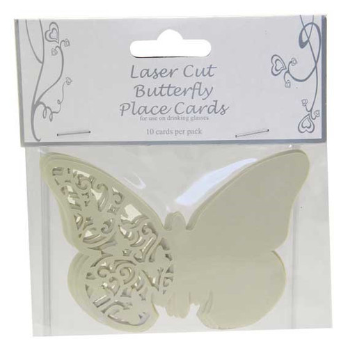 Butterfly Laser Cut Place Card Ivory