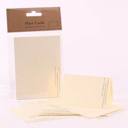 Place Cards Ivory Glitter Gold