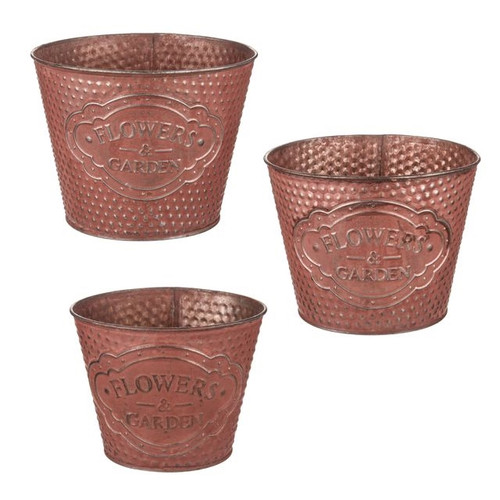 Garden Planter Red Set 3