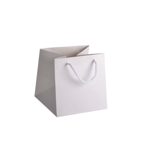 Hand Tie Bag White H17cm Single