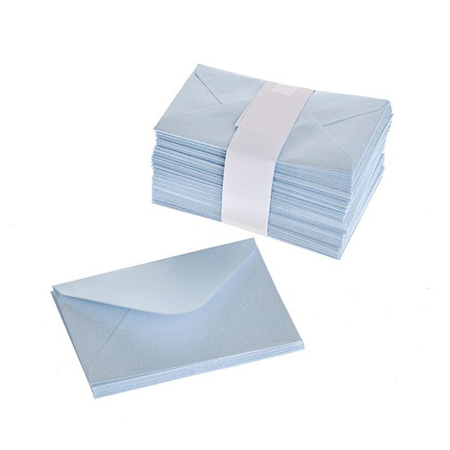 Envelopes Pearlised P Bluex100