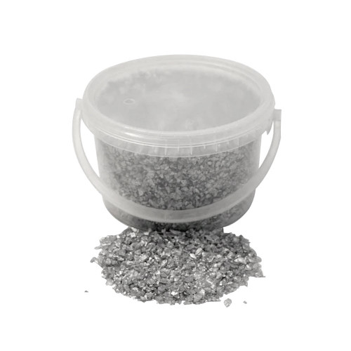 3.5kg Bucket of 2-4mm Silver Glass Sand from Country Baskets
