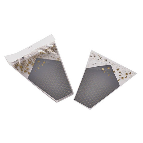 Gold Line Xmas Plant Pot Sleeves Dk Grey Pack 50