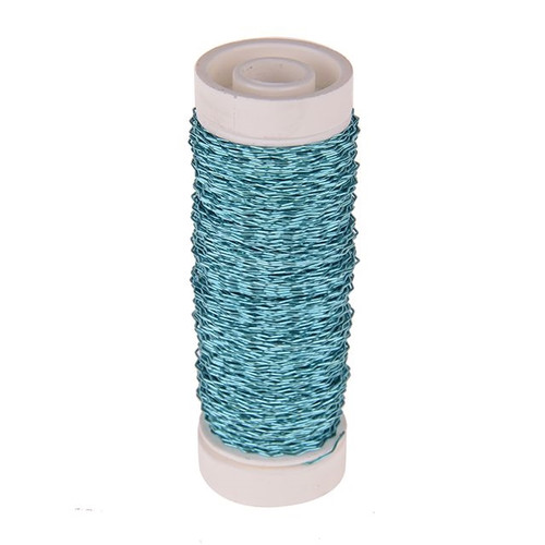 Bullion Wire Turquoise 0.3Mmx25g from Country Baskets
