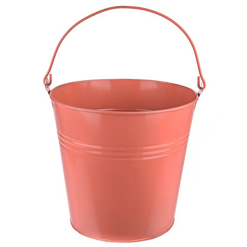 Bucket Zinc Coral 17Cm