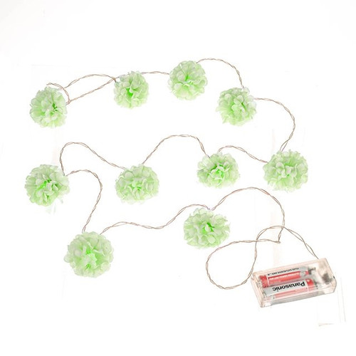 LED String Lights Green Carnation