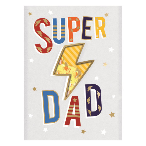 Shakey Lightning Bolt Father's day Card