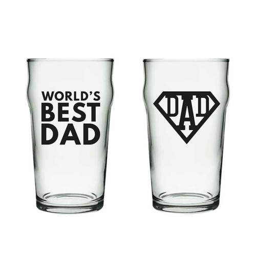 Father's Day Pint Glass in Gift Box (Assorted) from Country Baskets