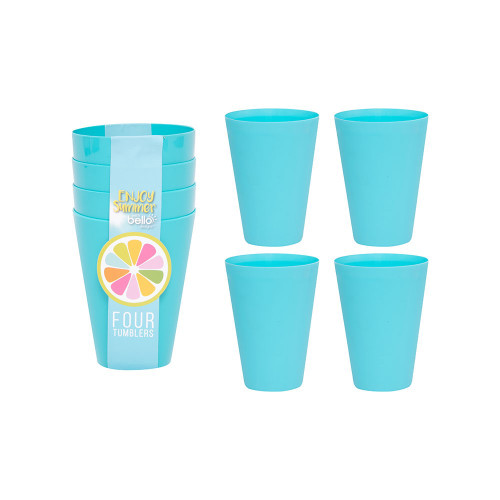 TUMBLERS 300ML PK4 BLUE