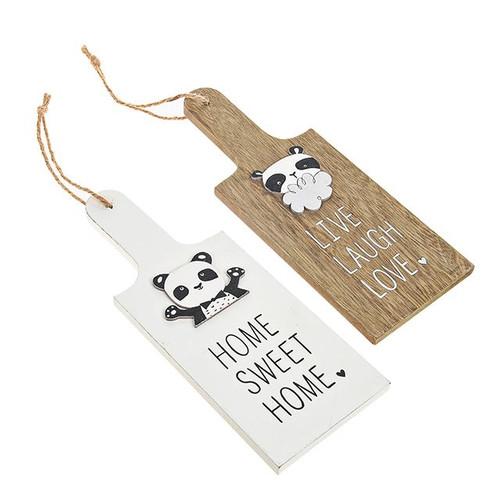 Panda Hanging Wall Plaque 2 Assorted