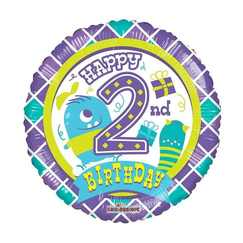 Balloon 2Nd Birthday Boy 18 Inch from Country Baskets