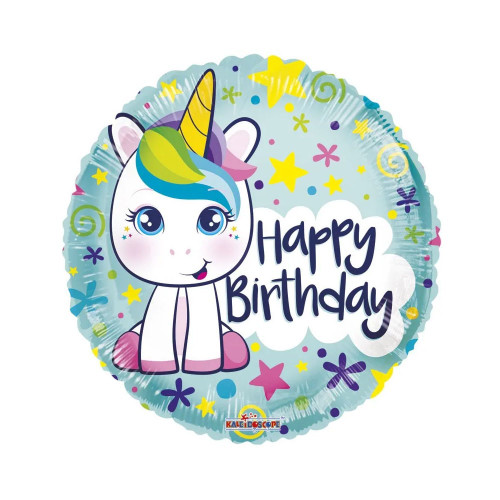 18" Birthday Cute Unicorn Balloon