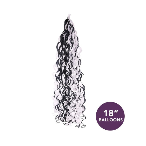 Balloon Tassels White & Black