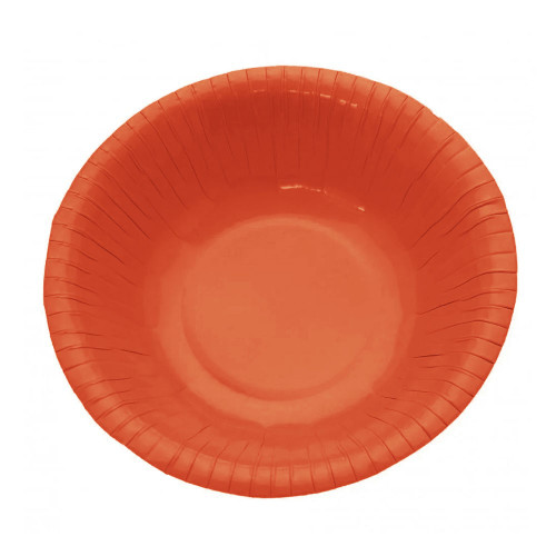 Orange Paper Bowl 7 Inch Pk8