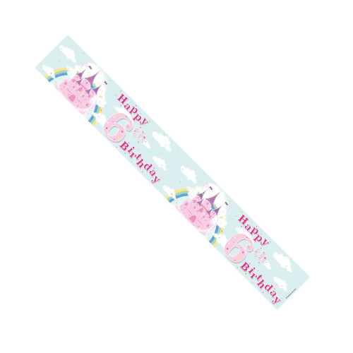 Female 6Th Birthday Banner from Country Baskets